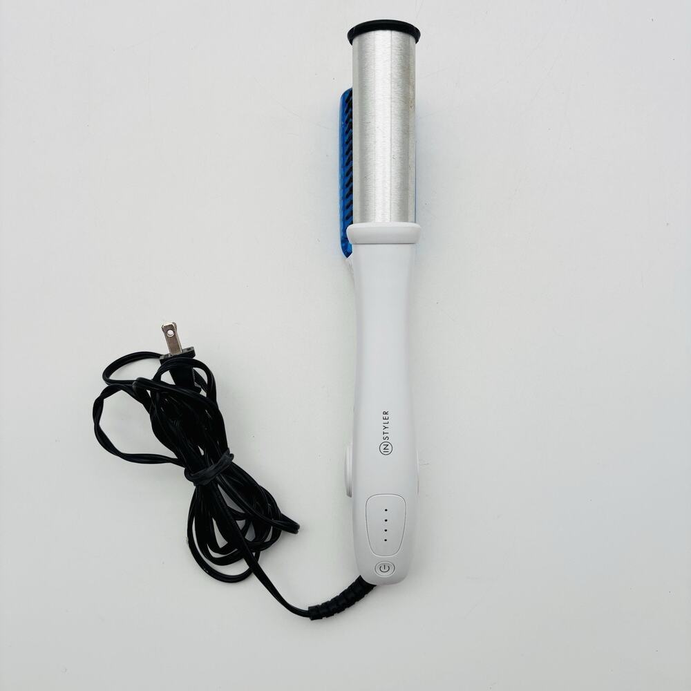 InStyler Wet to Dry Rotating Iron 1.25" Barrel 00680 IS2.5-1001 White And Blue